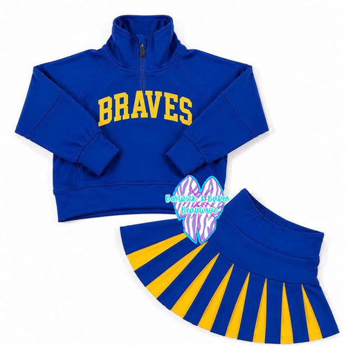 Braves Scuba and Pleated Skirt Set