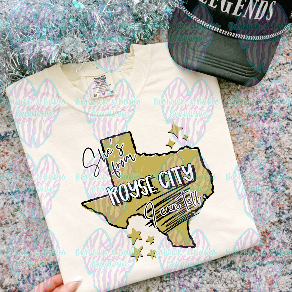 She’s From Royse City I Can Tell Adult Tee