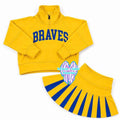 Braves Scuba and Pleated Skirt Set