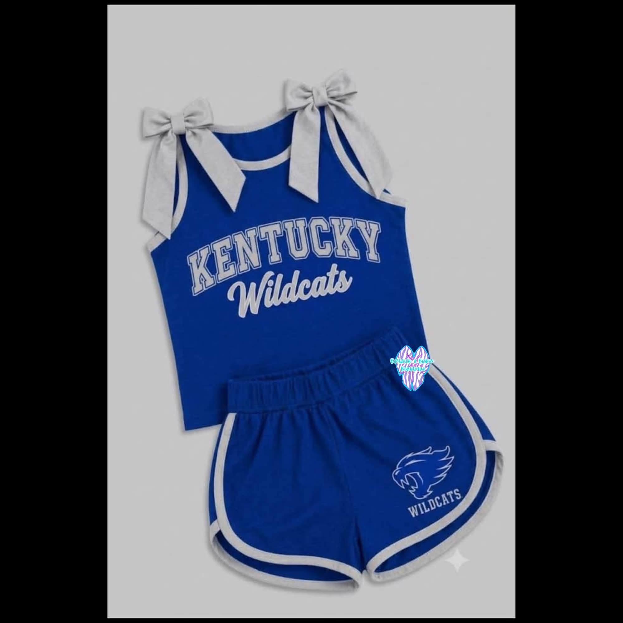 Custom Bow Tank and Cheer Shorts Set