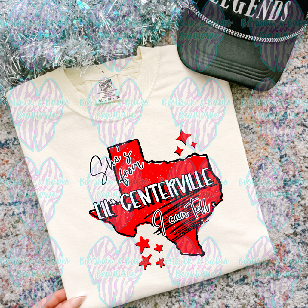 She’s From Lil’ Centerville I Can Tell Adult Tee