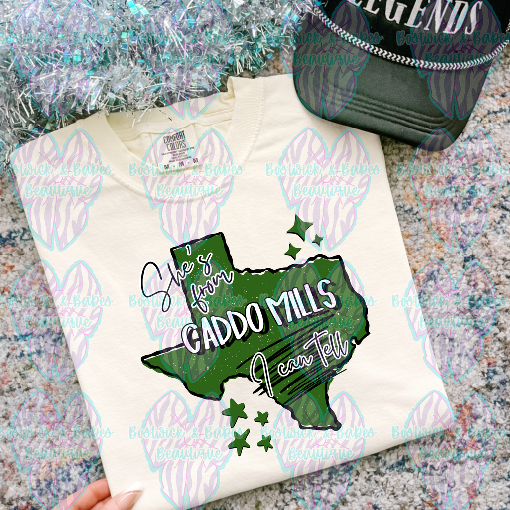 She’s From Caddo Mills I Can Tell Adult Tee