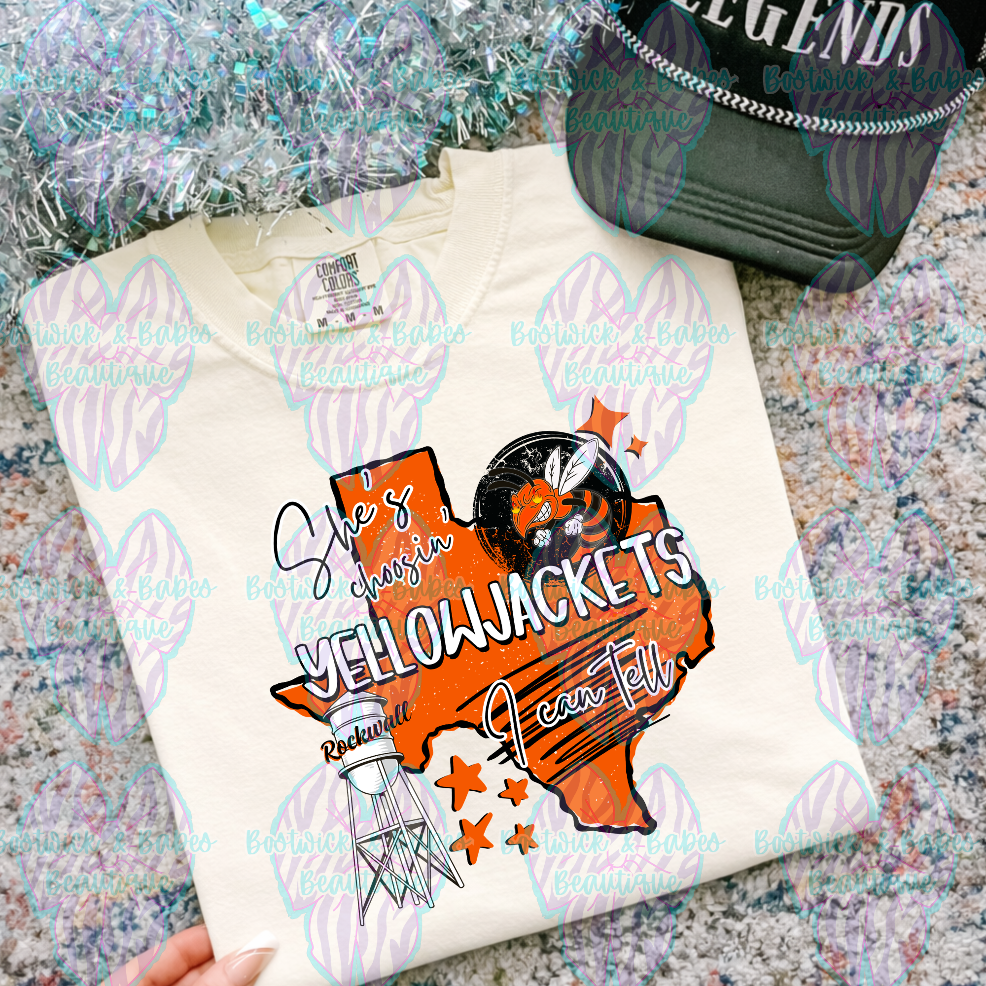 She’s Choosin’ Yellow Jackets I Can Tell (Rockwall) Adult Tee